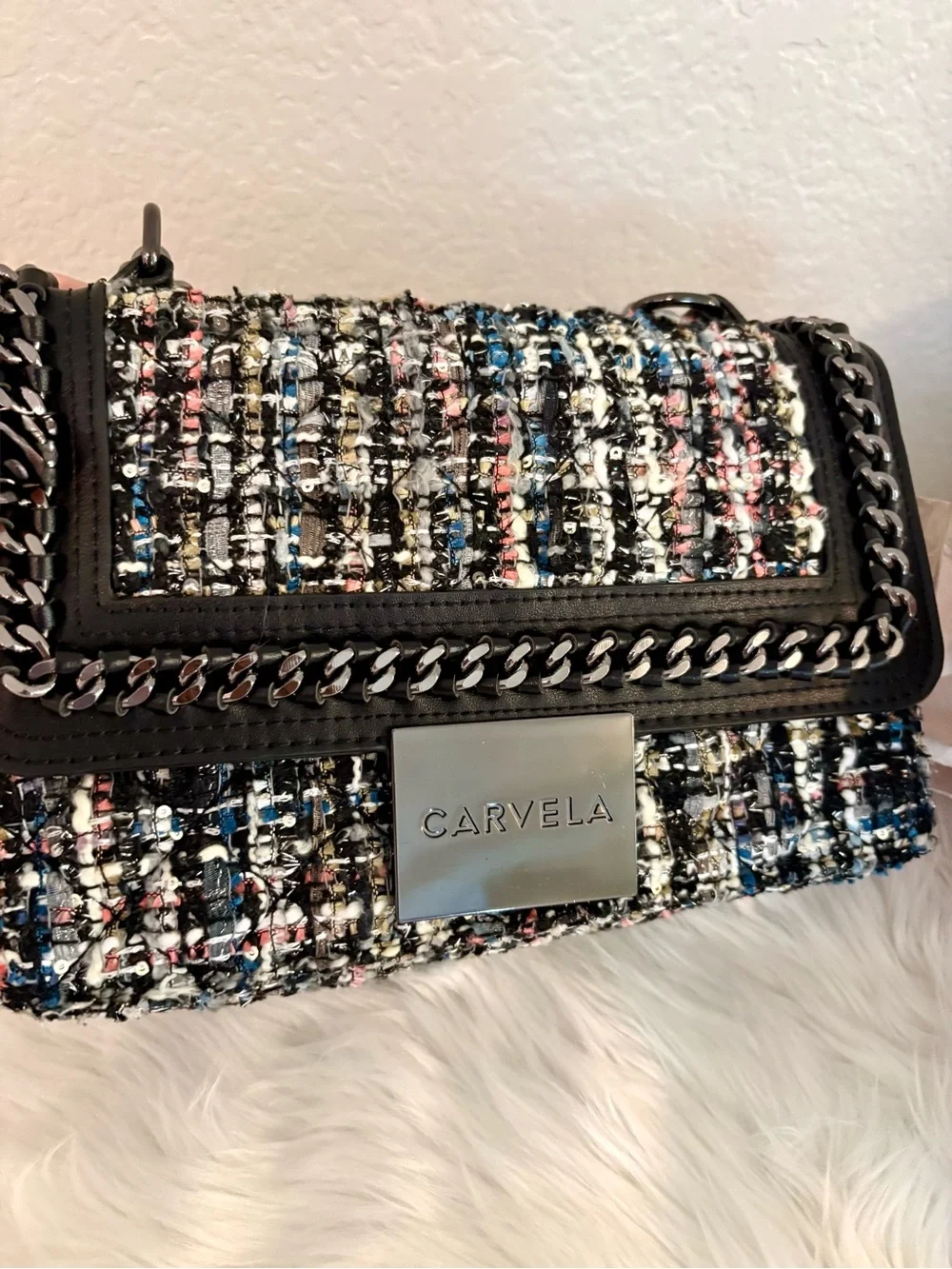 Carvela Tweed Shoulder Bag